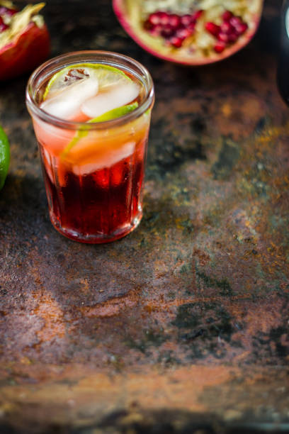 istock Fresh pomegranate drink - lemonade or cocktail with 640344506