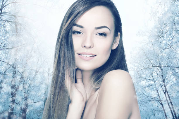 Cryotherapy woman concept stock photo