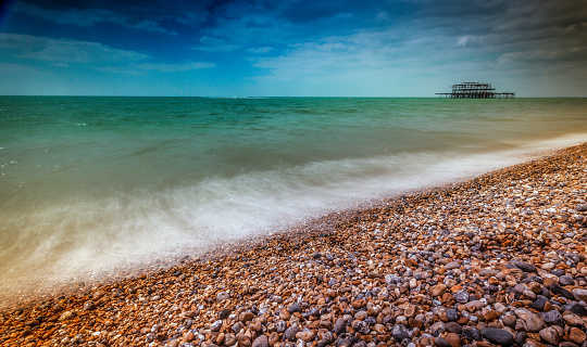 Brighton coastline on a summer afternoon, UK