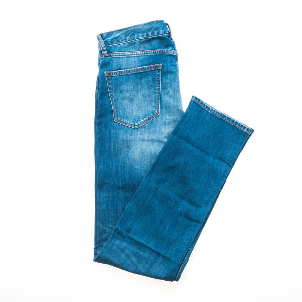 istock Jeans for clothing isolated on white background 640816830