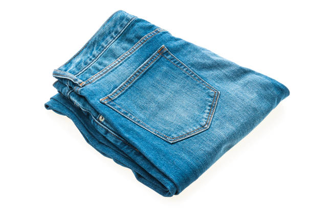 Jeans for clothing isolated on white background
