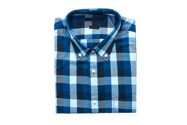 istock Men shirt for clothes isolated on white background 640828182
