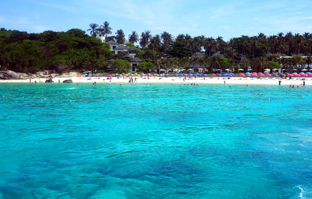 istock Blue ocean and resort in Thailand 640828924