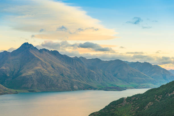 istock Panoramic view Queenstown downtown New Zealand 640829808