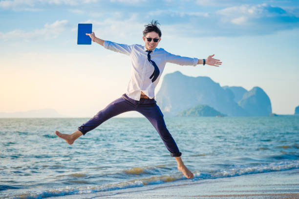 istock Young Asian Business man relaxing 640831862