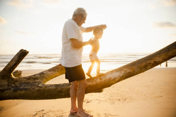 Grandfather and grandson