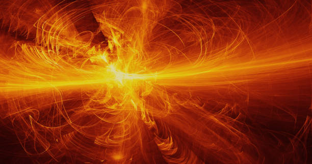 istock Yellow And Orange Abstract Lines Curves Particles Background 640911208