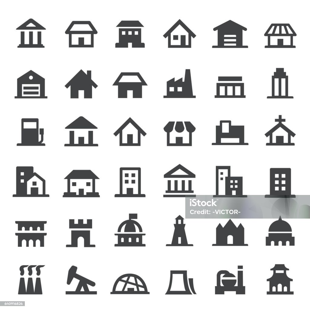 Building Icon - Big Series Building Icons Icon Symbol stock vector