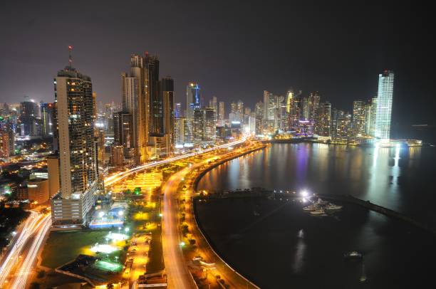 istock Panama City's skyline by night 640926516