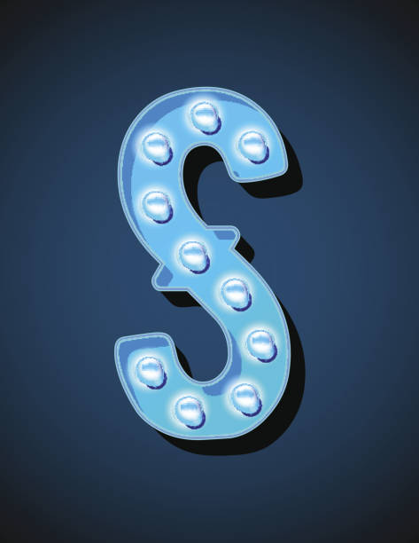 istock Casino or Broadway Signs style neon light bulb Alphabet Letter Character in Vector 640926700