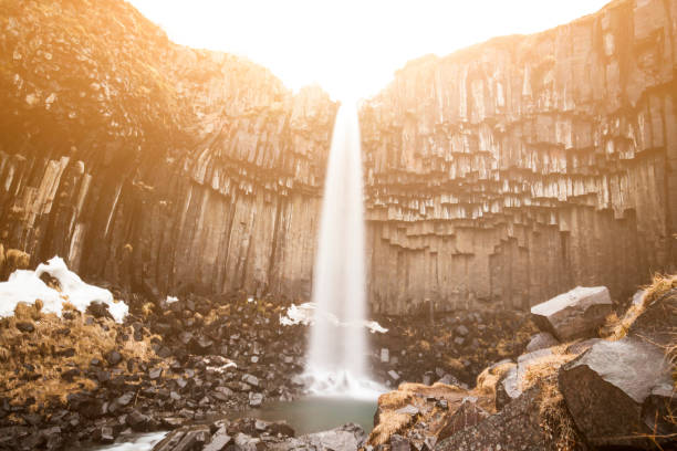 istock Waterfall in remote location in Iceland 640927514