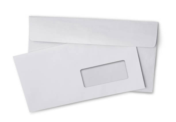 istock Back and front of white envelope for business correspondence 640930298