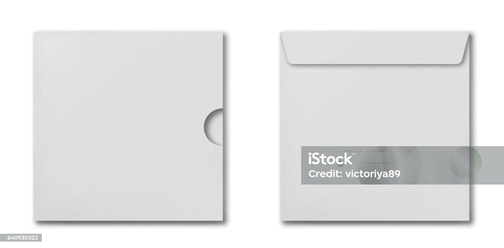 Set Of White Square Envelopes For Cd Disk Stock Photo - Download Image ...