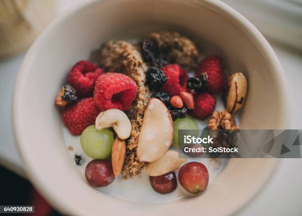 Bowl Of Cereal Stock Photo - Download Image Now - Breakfast, Healthy Eating, Healthy Lifestyle