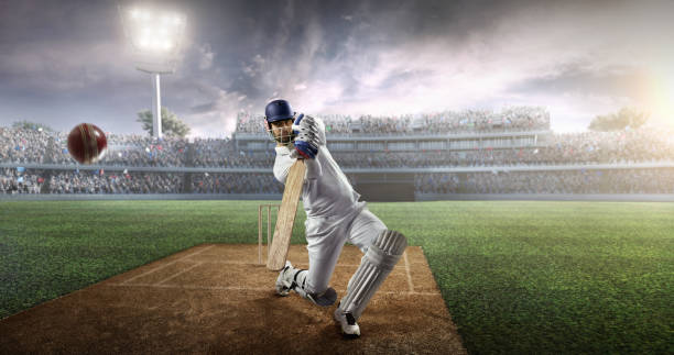 istock Cricket: Batsman on the stadium in action 640931466