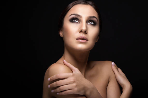 istock Woman with make-up, closeup portrait 640931506