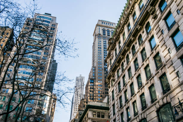istock Manhattan buildings in New York downtown. 640935148