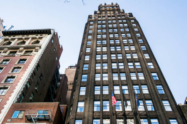 istock Manhattan buildings in New York downtown. 640935154