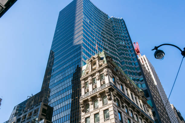 istock Manhattan buildings in New York downtown. 640935160