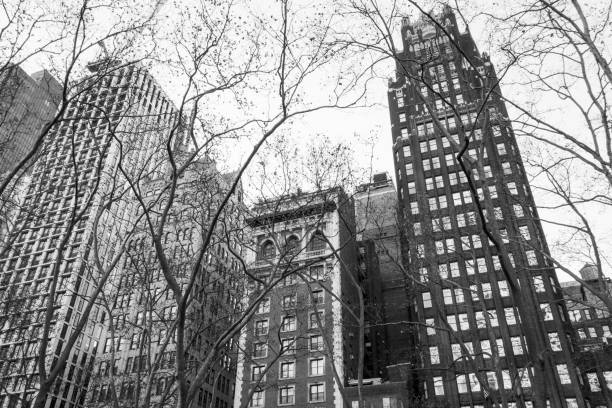 istock Manhattan buildings in New York downtown. 640935198