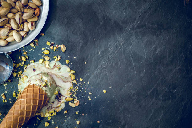 istock Pistachio Ice Cream on a Background 640948162