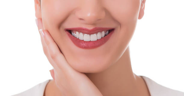 istock Beautiful with perfect smile. Isolated on white 640951858