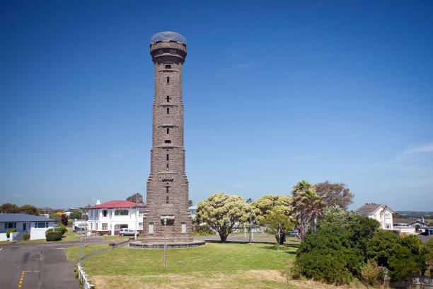 Durie Hill War Memorial Tower Whanganui New Zealand stock photo