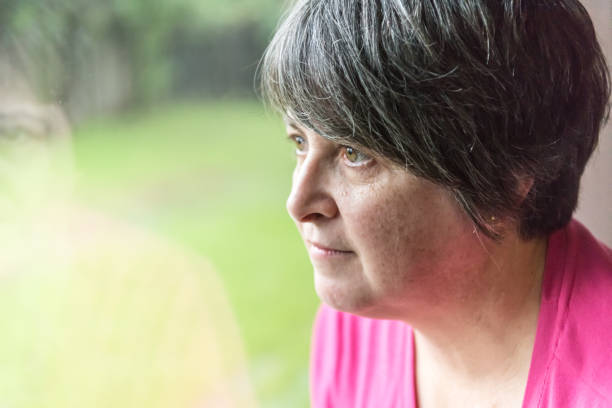 istock Pensive Mature woman 640962598