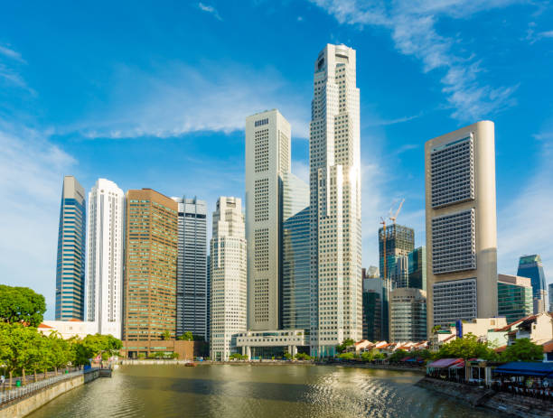 istock Panoramic view of the Singapore skyline at dusk 640963474