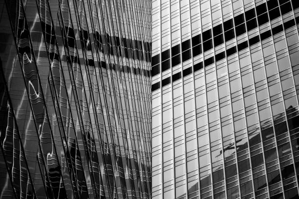 istock windows of business building with B&W color 640966258