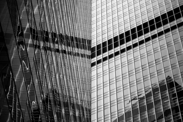 istock windows of business building with B&W color 640966264