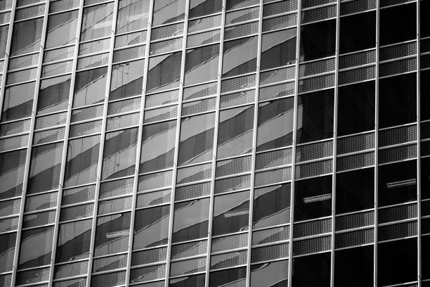 istock windows of business building with B&W color 640966280