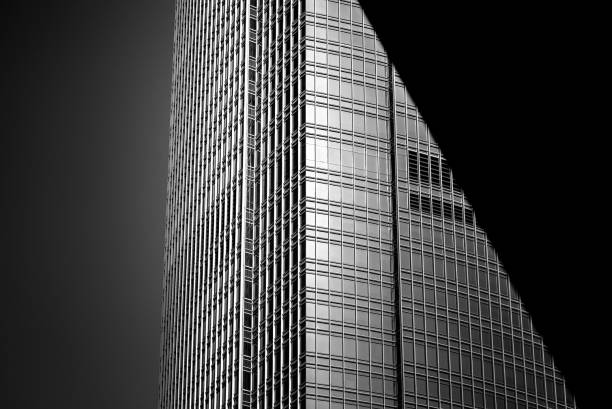istock windows of business building with B&W color 640966298