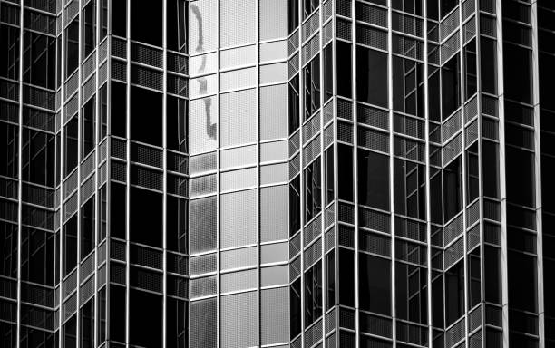 istock windows of business building with B&W color 640966496