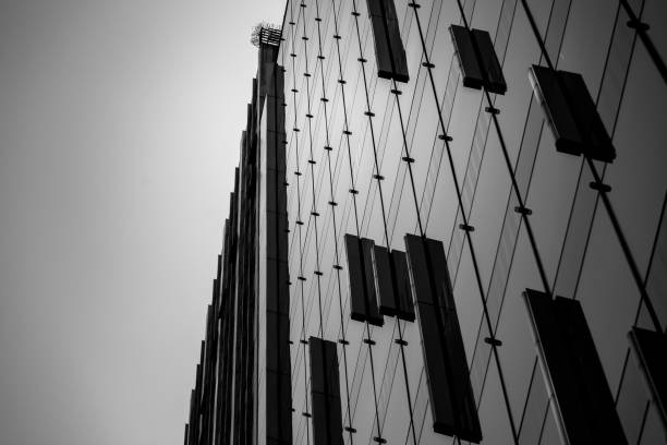 istock windows of business building with B&W color 640966554
