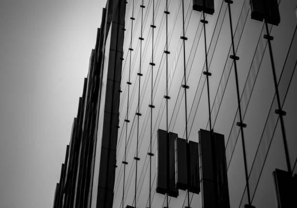 istock windows of business building with B&W color 640966570