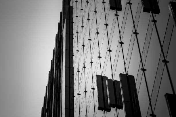 istock windows of business building with B&W color 640966576