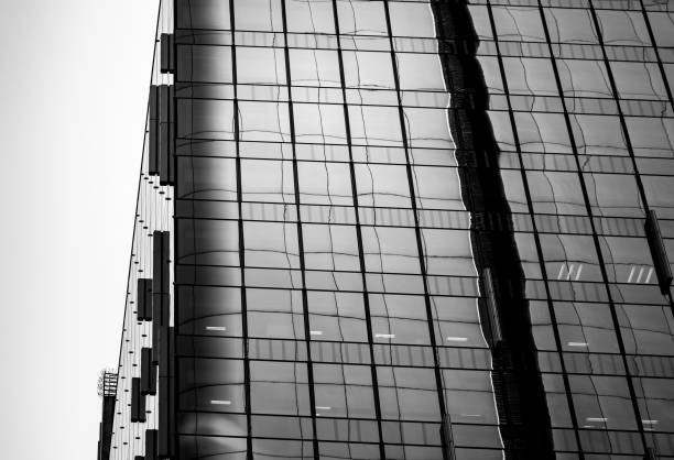 istock windows of business building with B&W color 640966612