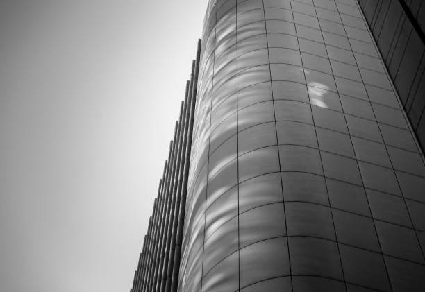 istock windows of business building with B&W color 640966716