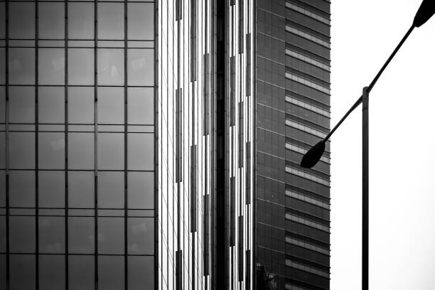 istock windows of business building with B&W color 640967162