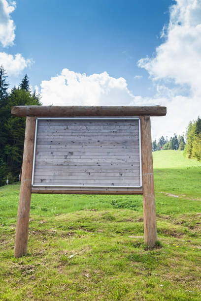 istock Advertising billboard outside the mountain in the summertime 640969910