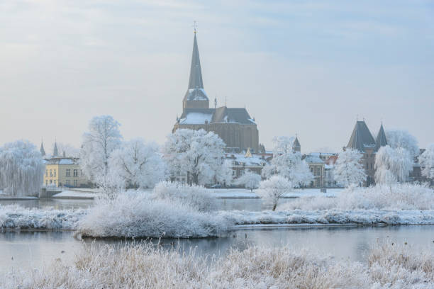 istock View on Kampen and river IJssel in winter in Holland 640970628