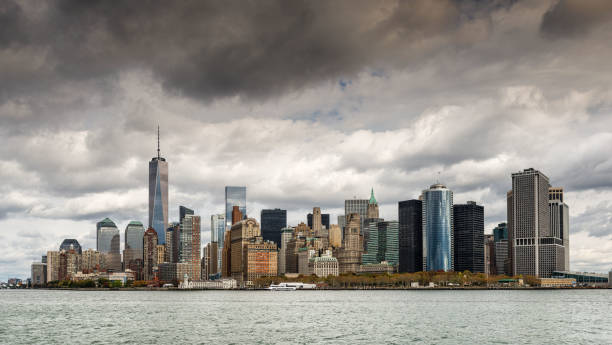 istock New York financial district from the Hudson river 640972614