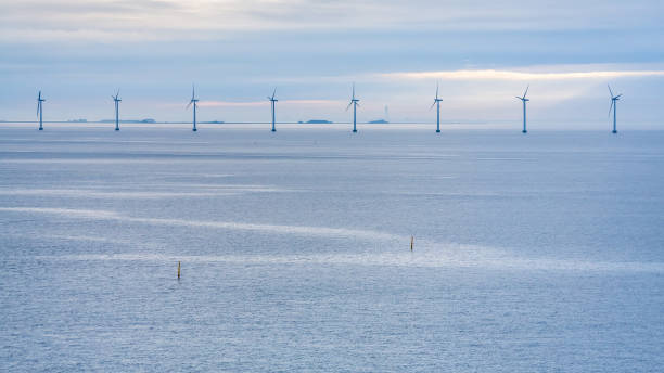 istock panorama of Baltic Sea with offshore wind farm 640973806