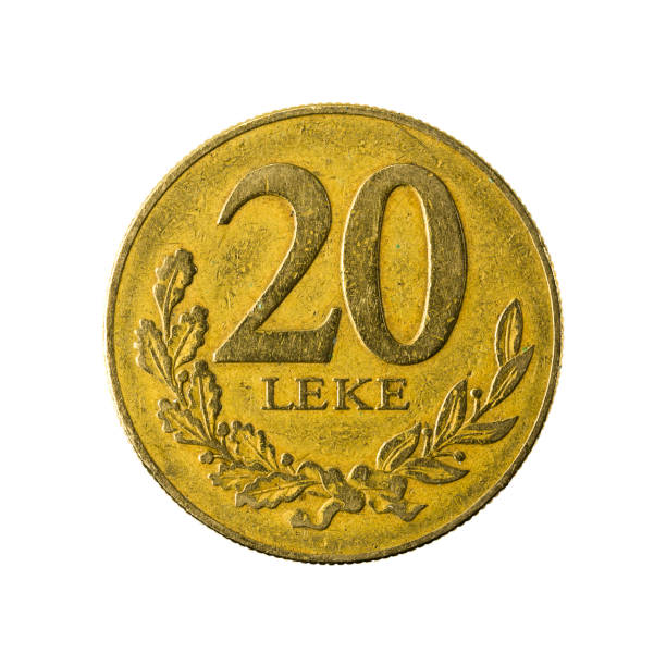 istock 20 albanian lek coin (1996) obverse isolated on white background 640973900