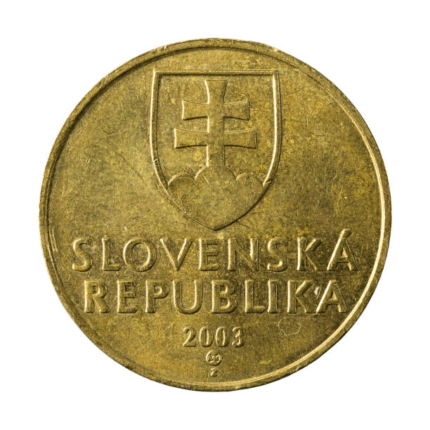 istock 10 slovak koruna coin (2003) reverse isolated on white background 640974936
