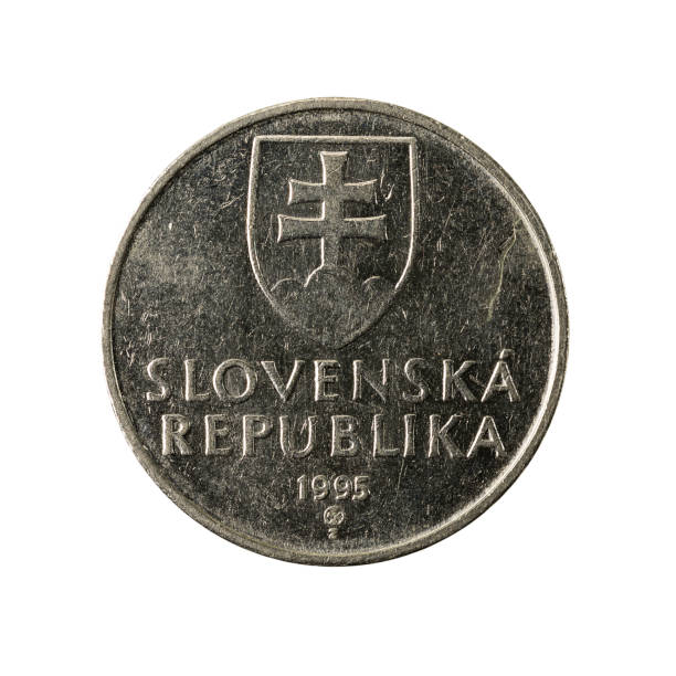 istock 2 slovak koruna coin (1995) reverse isolated on white background 640975096
