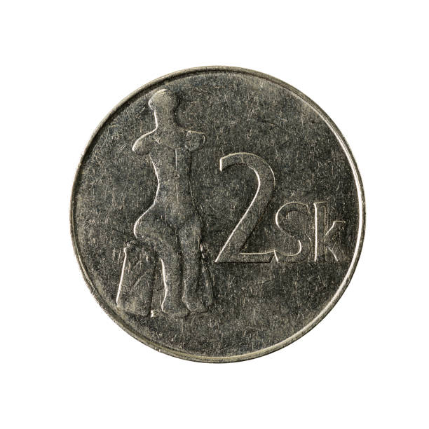 istock 2 slovak koruna coin (1995) obverse isolated on white background 640975132