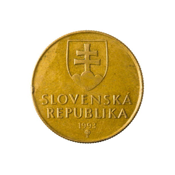 istock 1 slovak koruna coin (1993) reverse isolated on white background 640975168