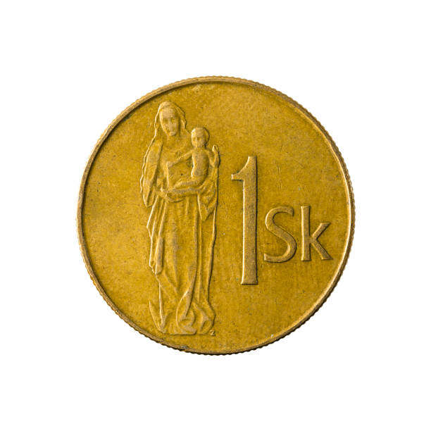 istock 1 slovak koruna coin (1993) obverse isolated on white background 640975188